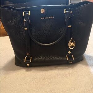 Michael Kors Black Pebbled Leather Tote